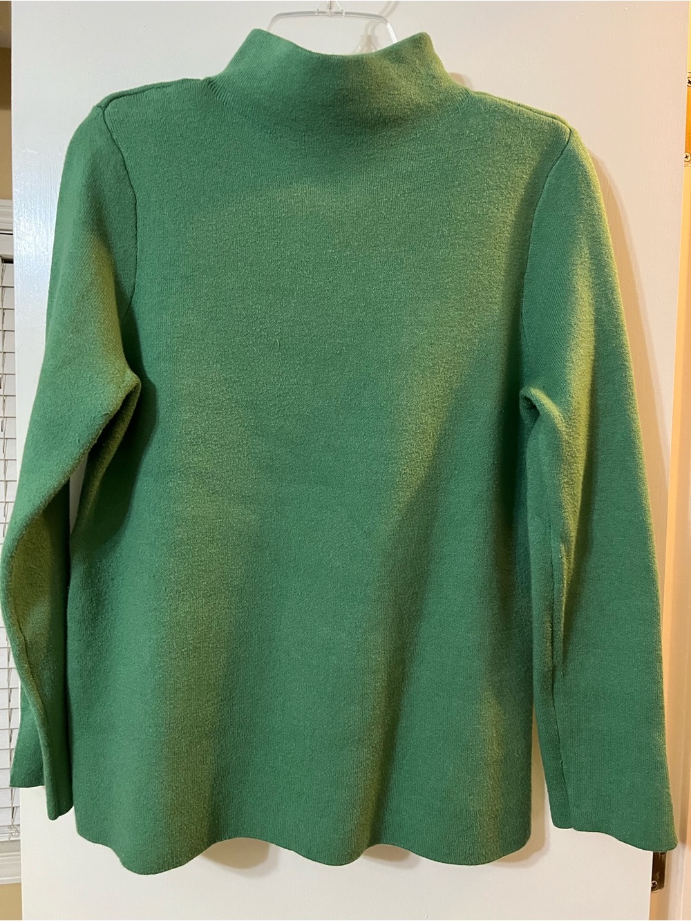 J Jill SP Funnel-Neck Sweater - Mistletoe Green